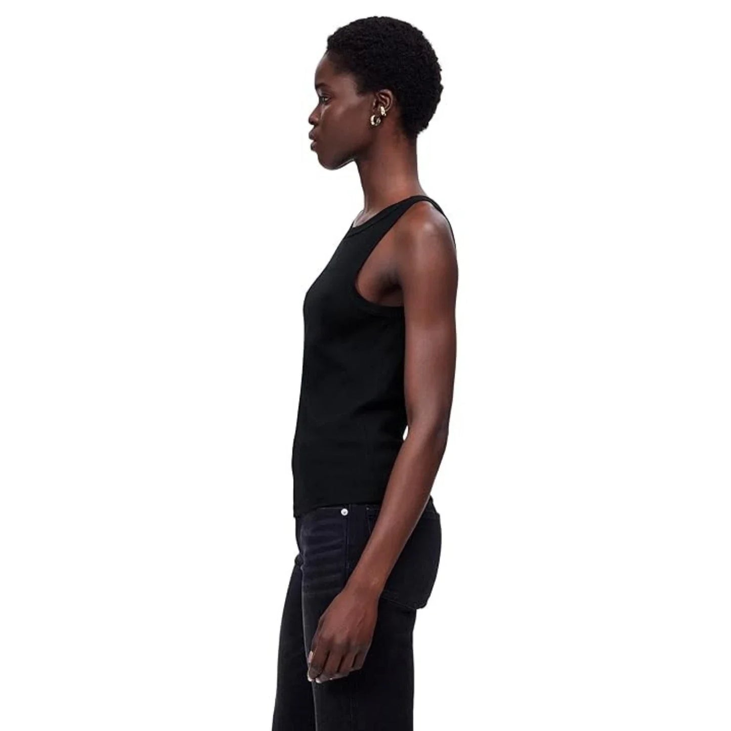 Camiseta sin mangas de mujer color negro
