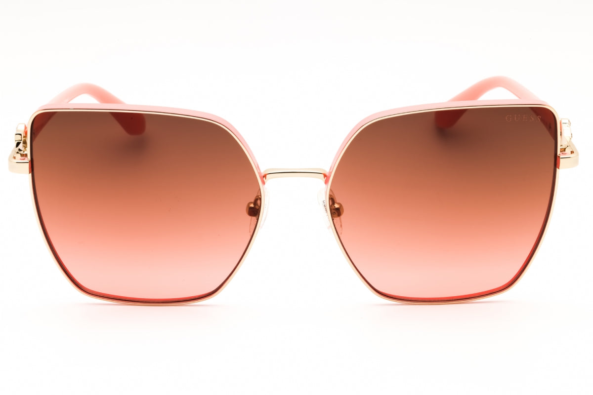 Gafas color café y dorado