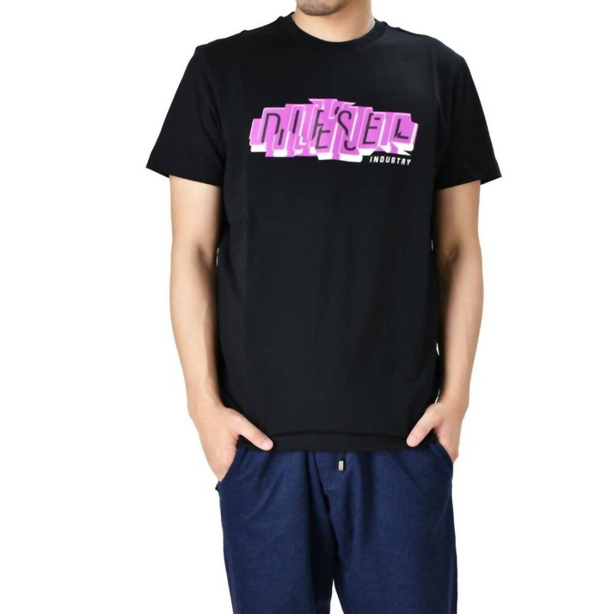 Camiseta con estampado color negro