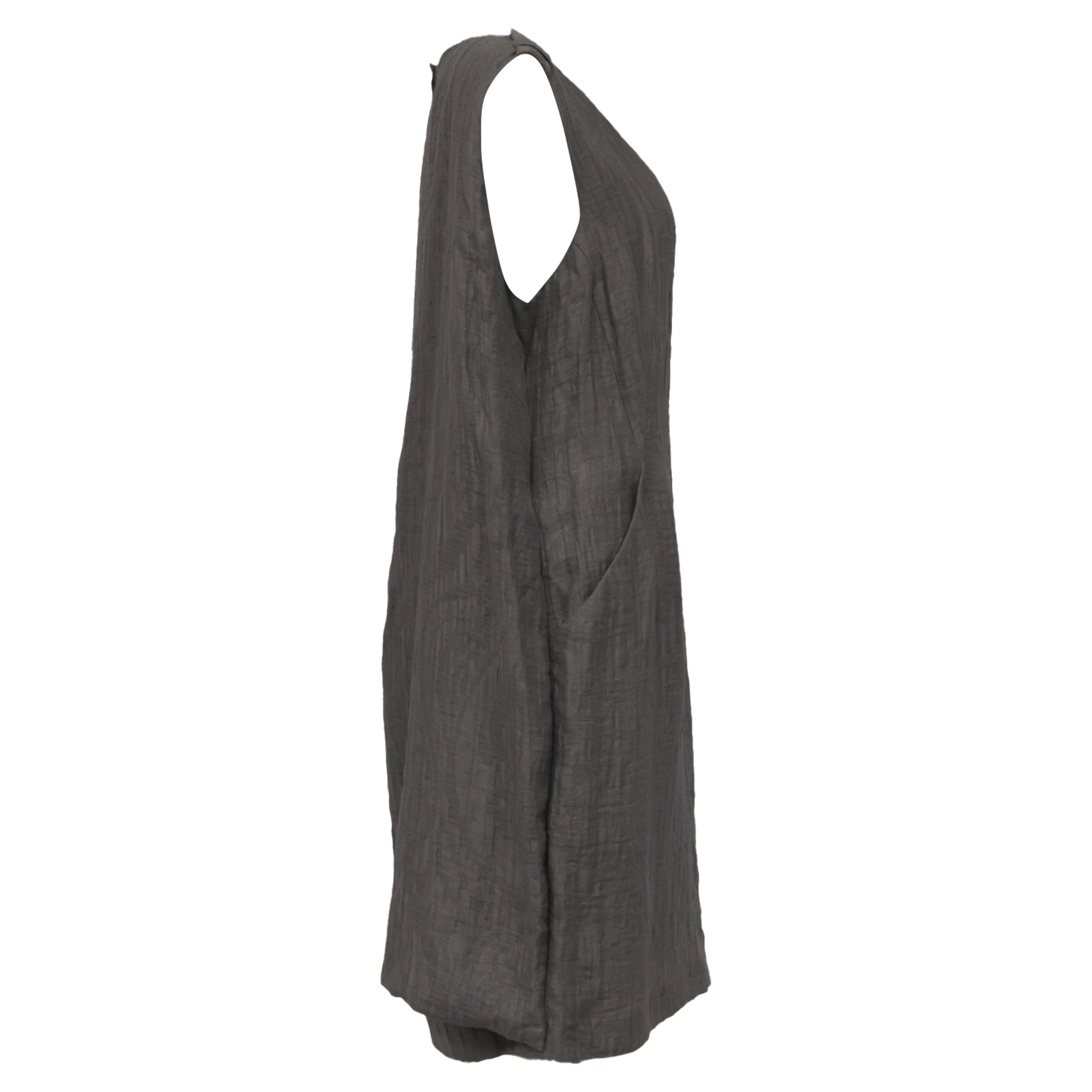 Vestido de algodón color gris