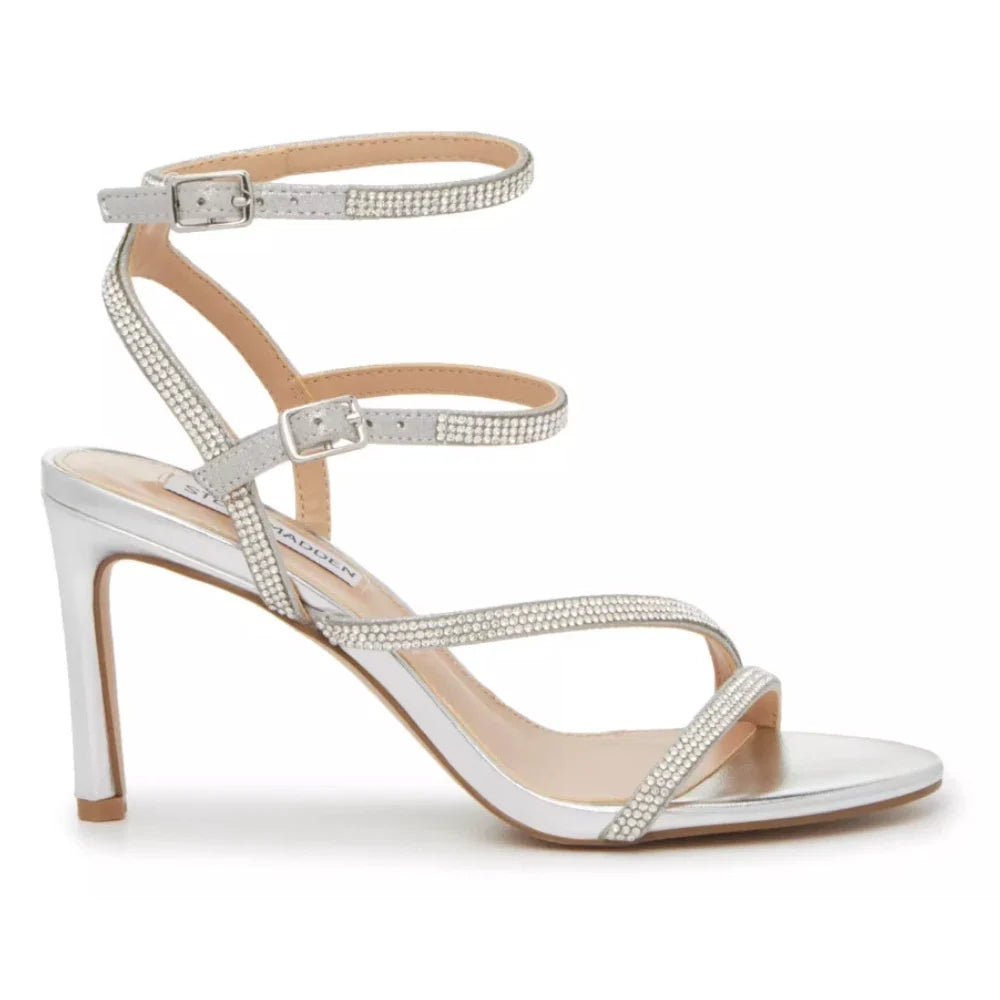 Sandalias de mujer color plateado