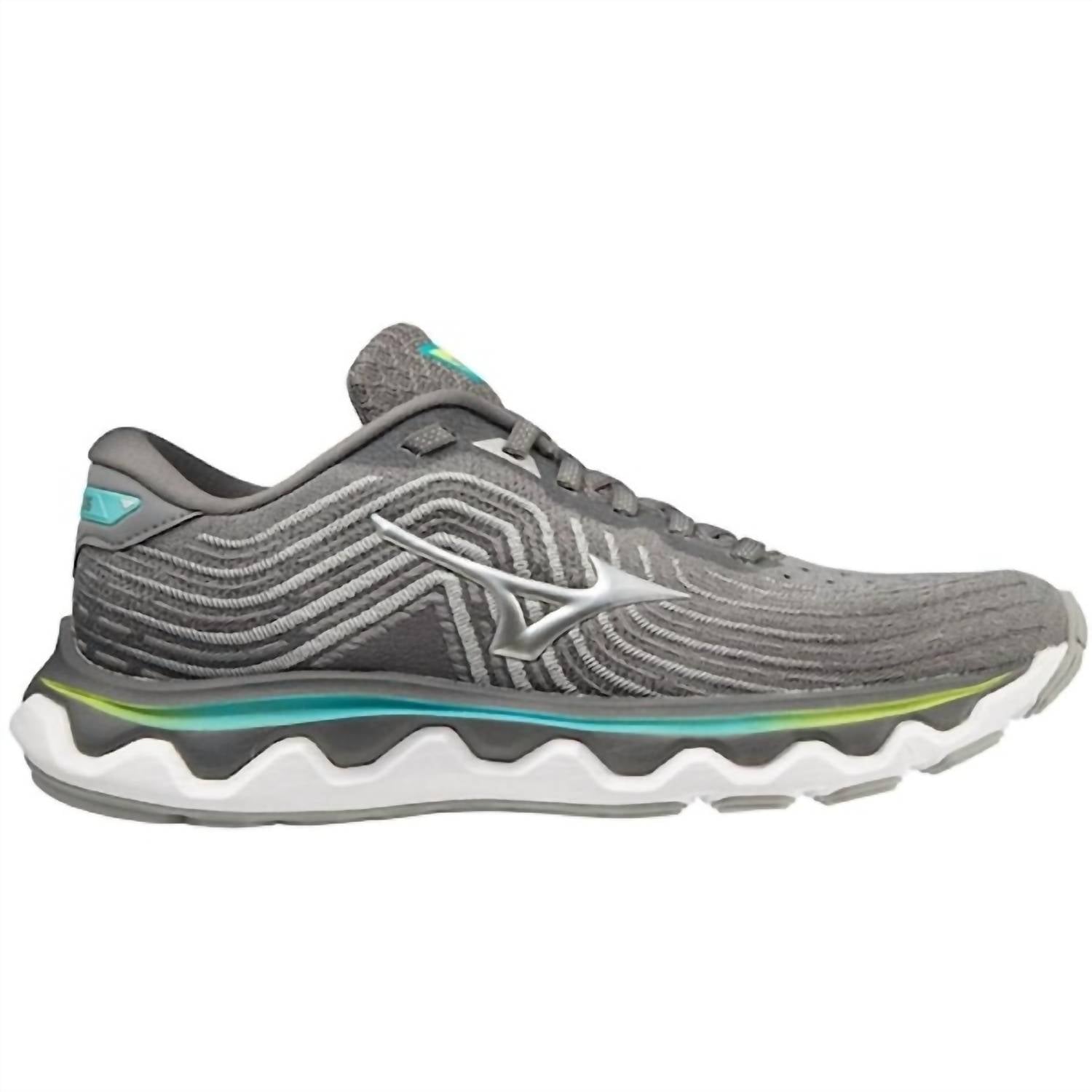 Tenis para correr de mujer color gris y plateado
