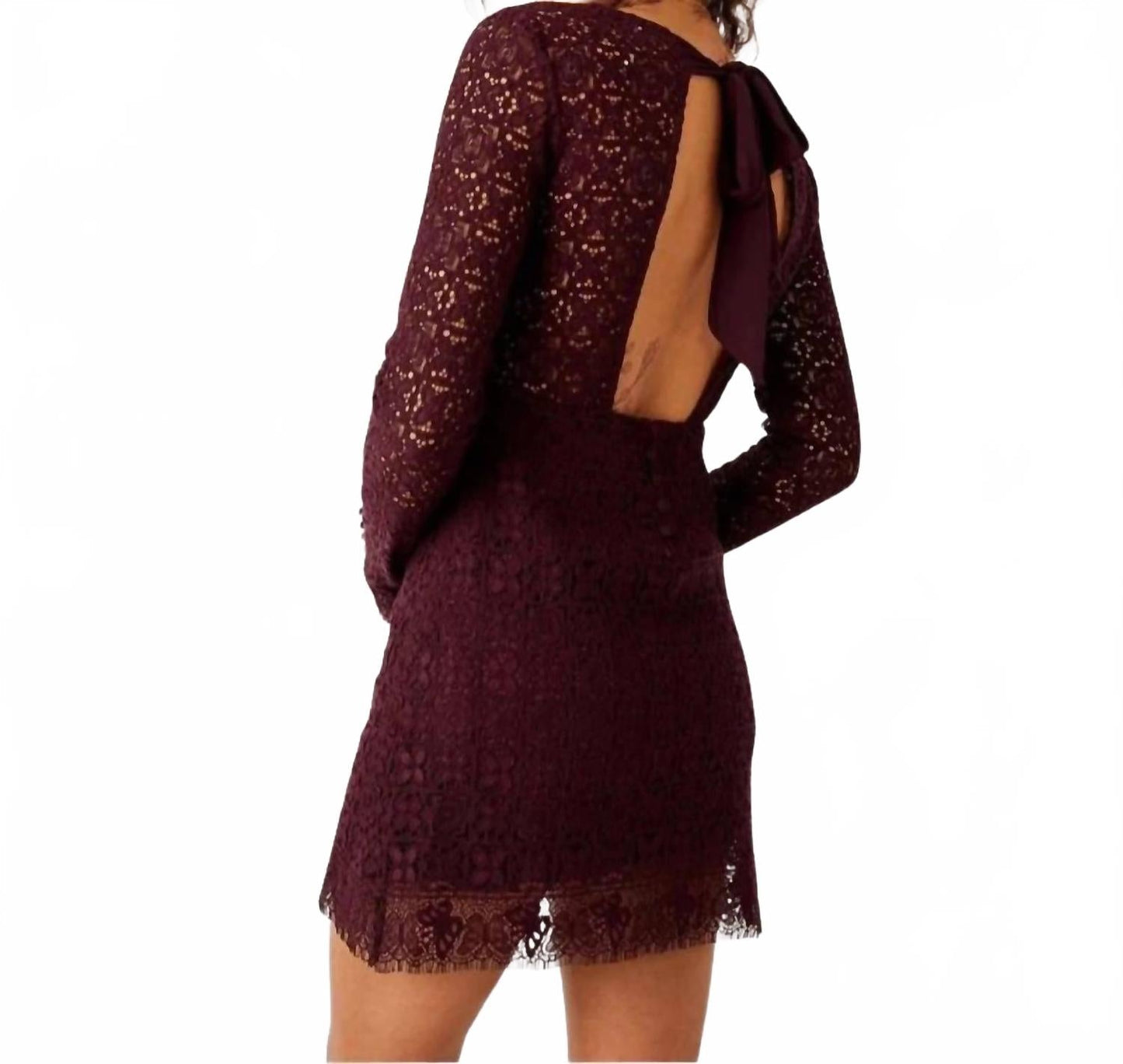 Vestido corto con espalda descubierta color violeta