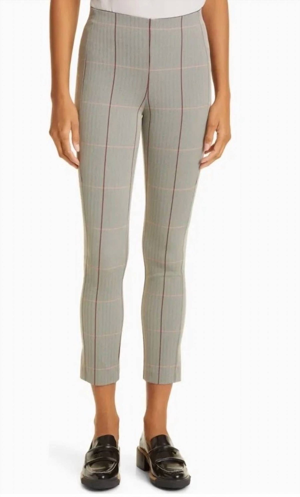 Pantalón a cuadros color gris