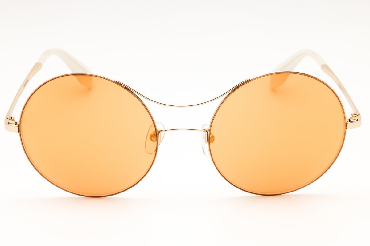 Gafas color café y dorado