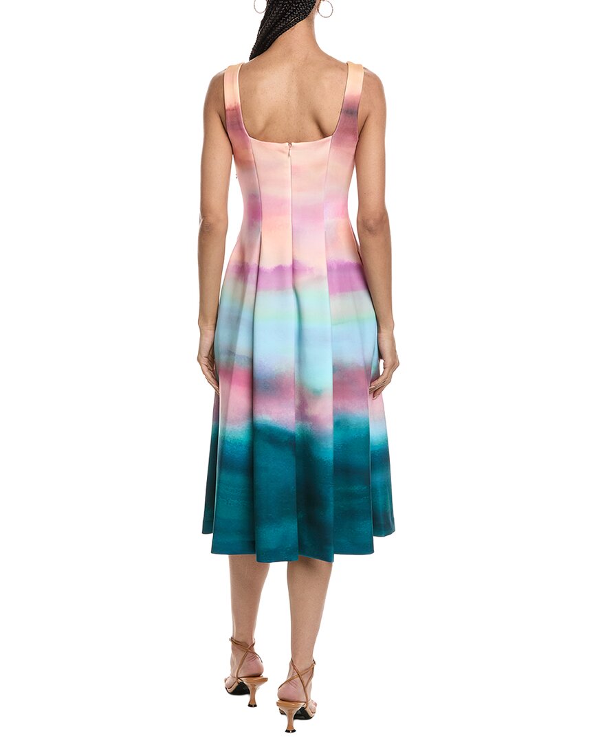 Vestido midi sin mangas con estampado