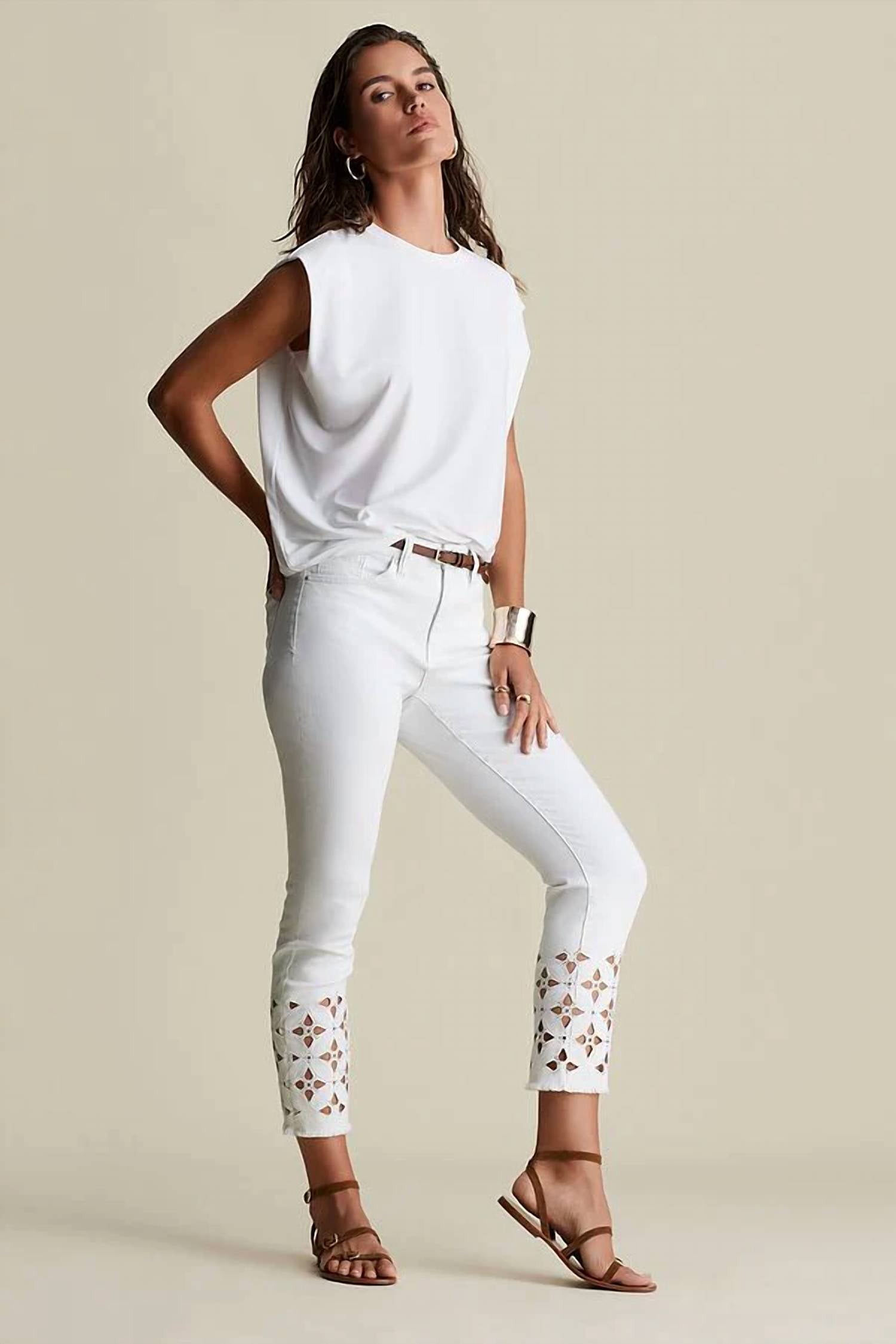 Jean color blanco