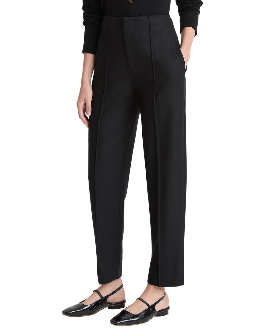 Pantalón de mezcla de lana de tiro alto