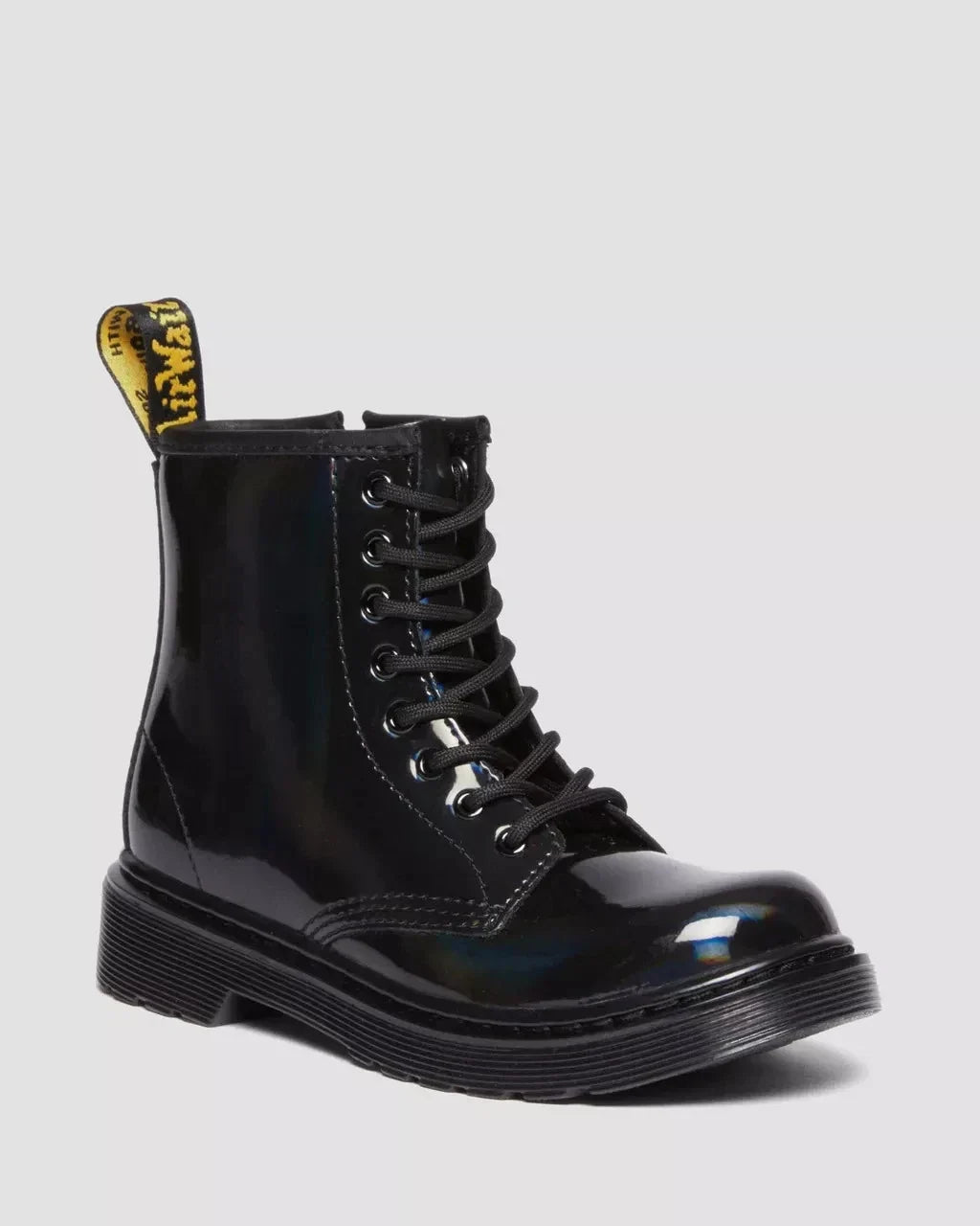 Botas infantil de cuero color negro y multicolor