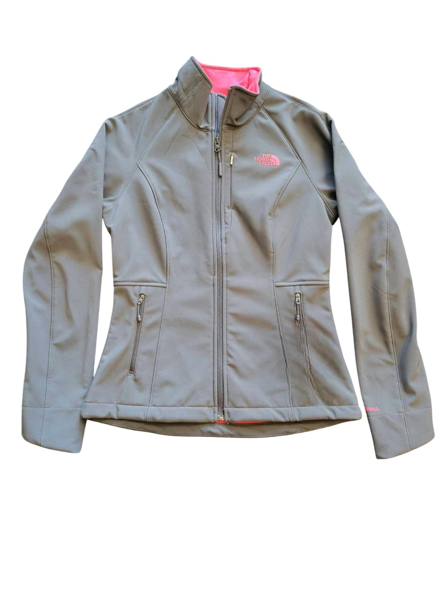 Chaqueta de mujer color gris y rosado