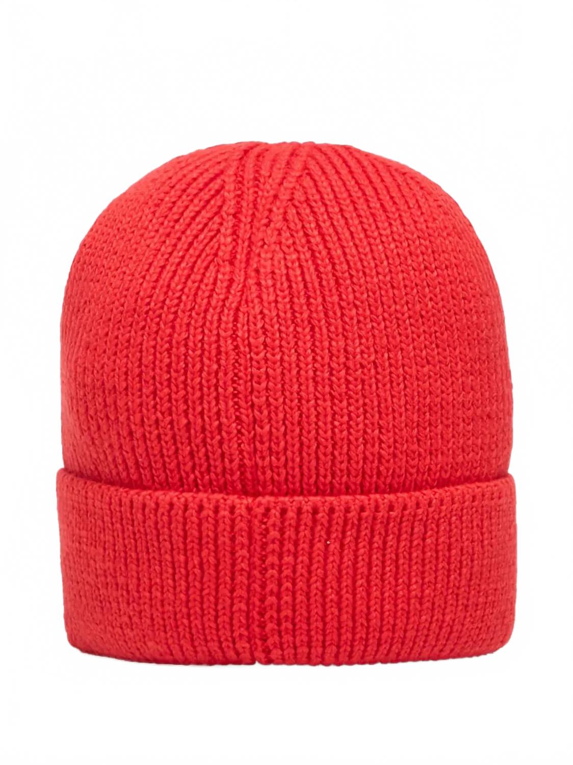 Gorro tejido de hombre color rojo