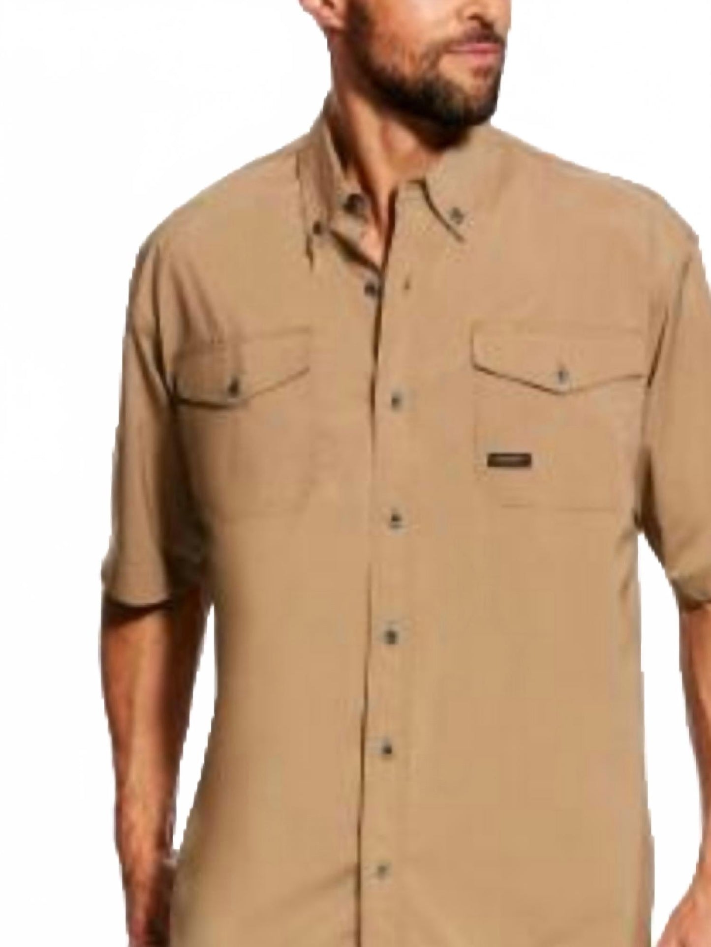 Camisa de hombre color caqui