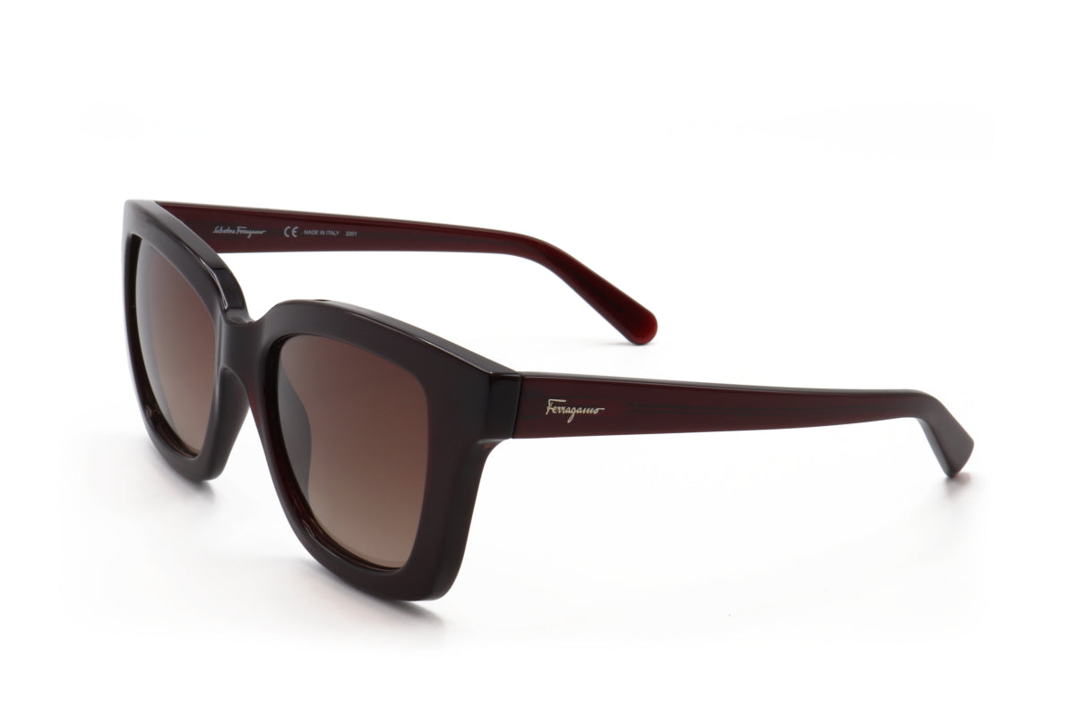 Gafas color café y rojo