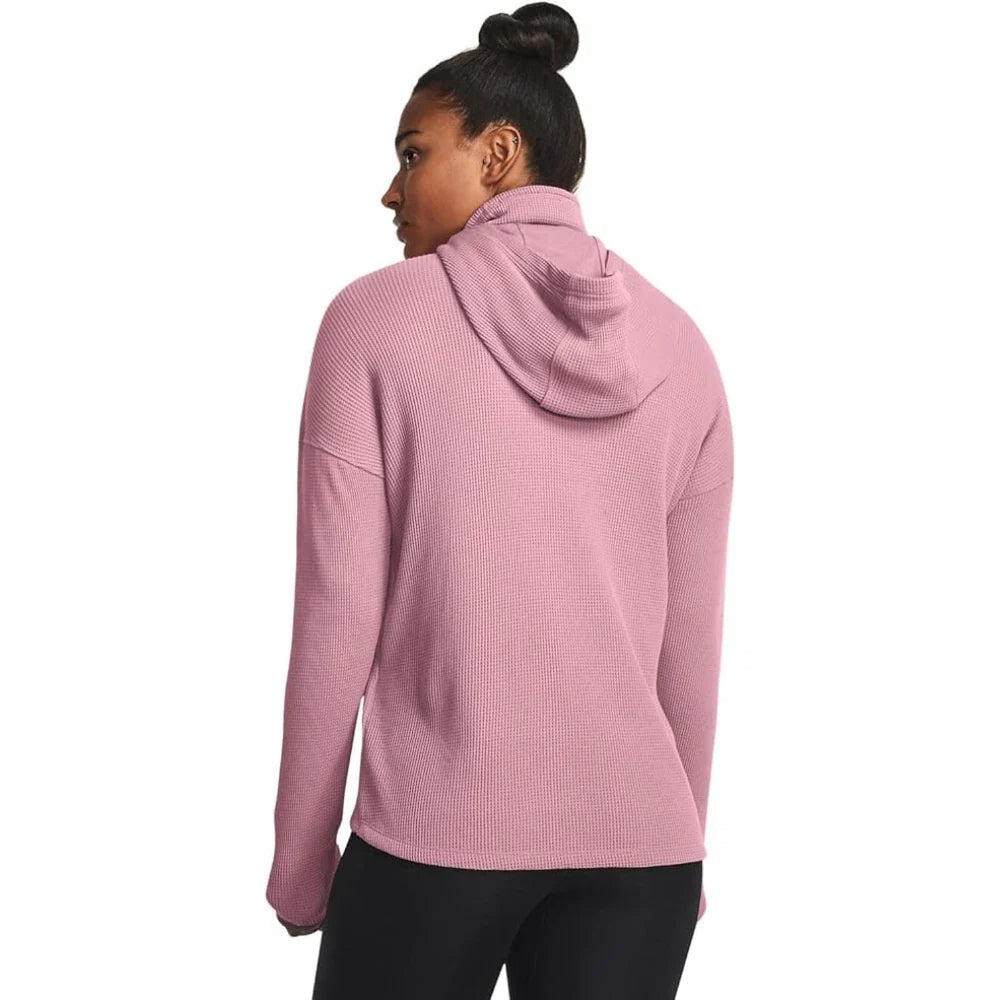 Buzo con capucha de mujer color rosado