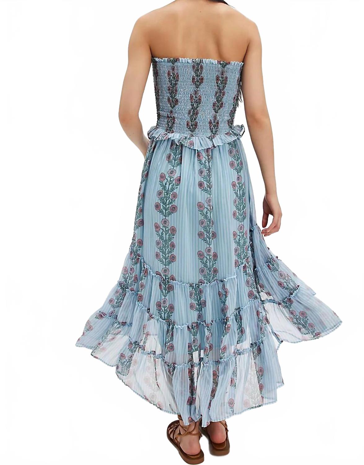 Vestido midi color azul