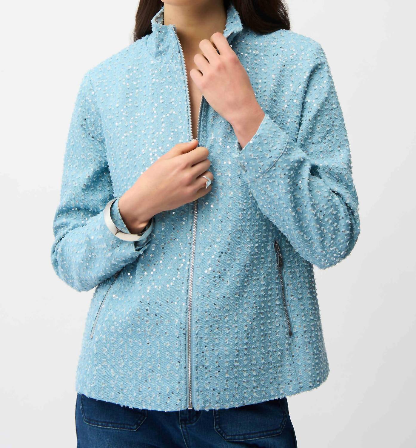 Chaqueta de mezclilla color azul