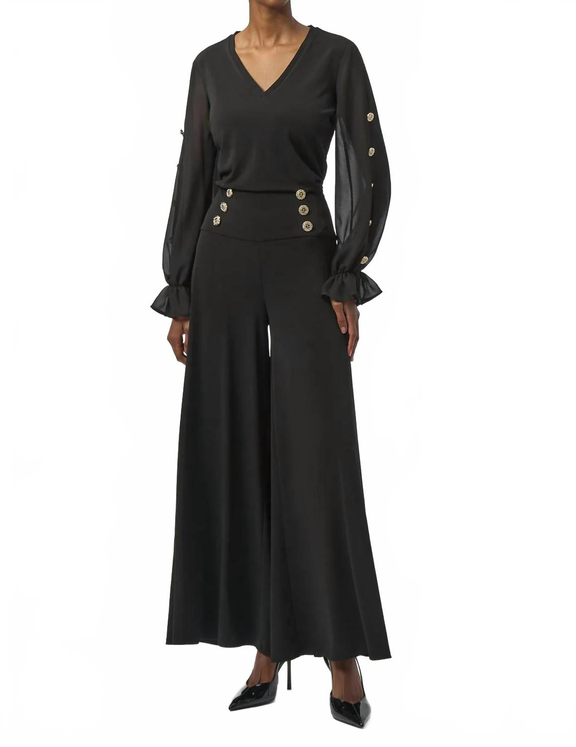 Top de gasa color negro
