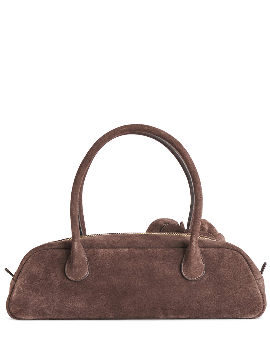 Bolso de hombro de gamuza