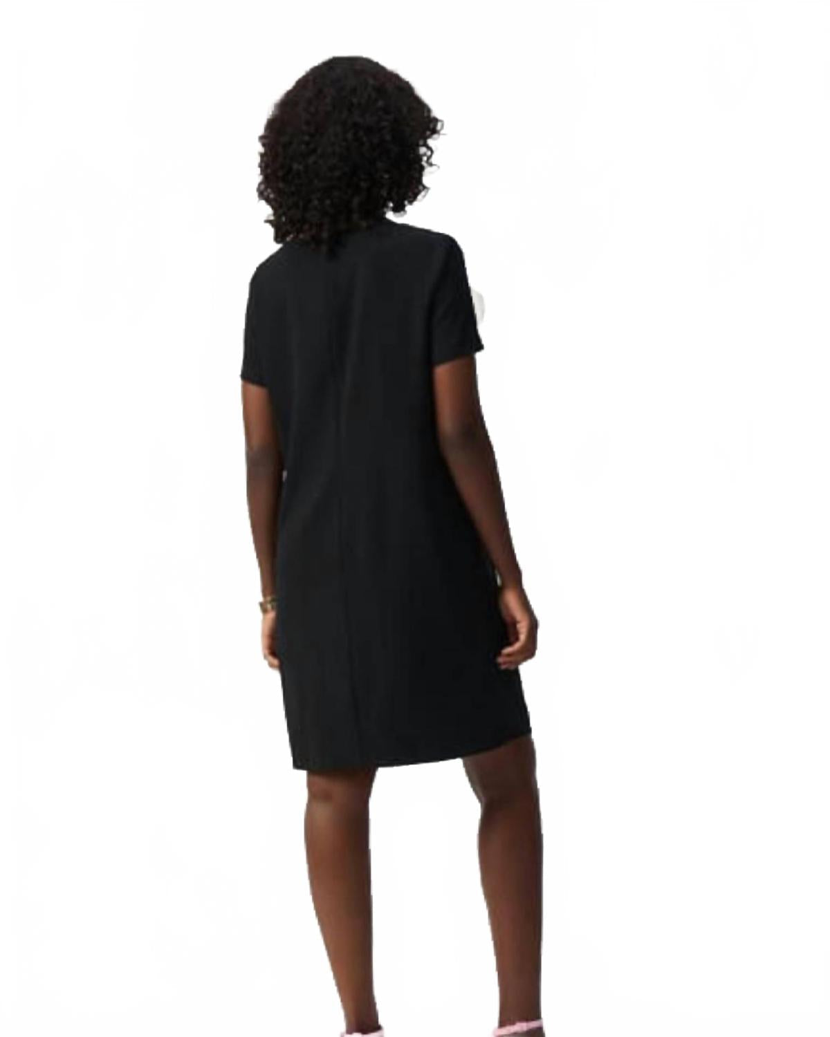 Vestido de manga corta color negro