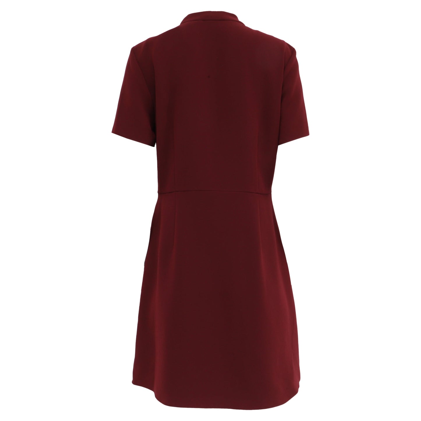 Vestido corto color vinotinto