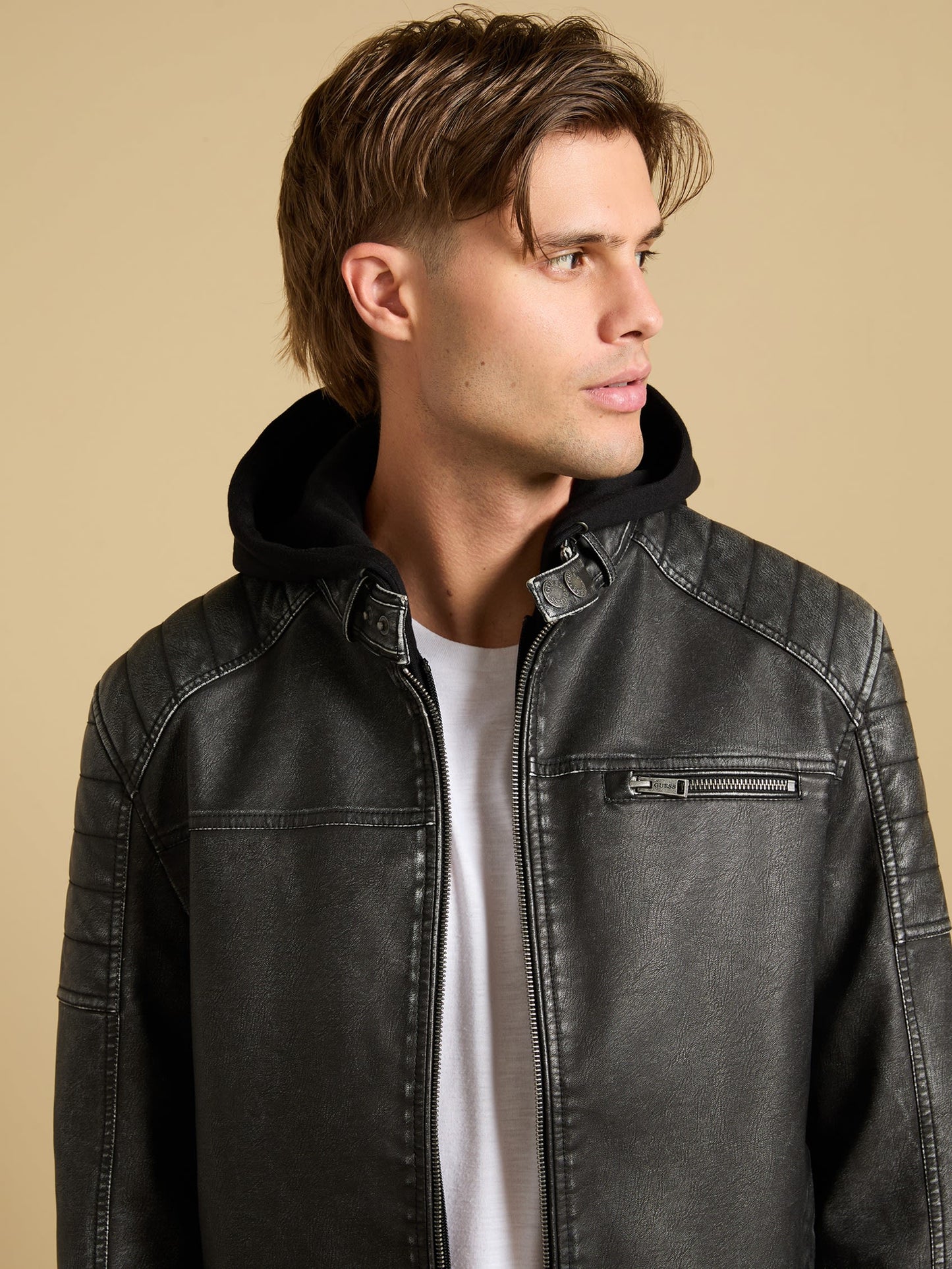 Chaqueta de efecto cuero