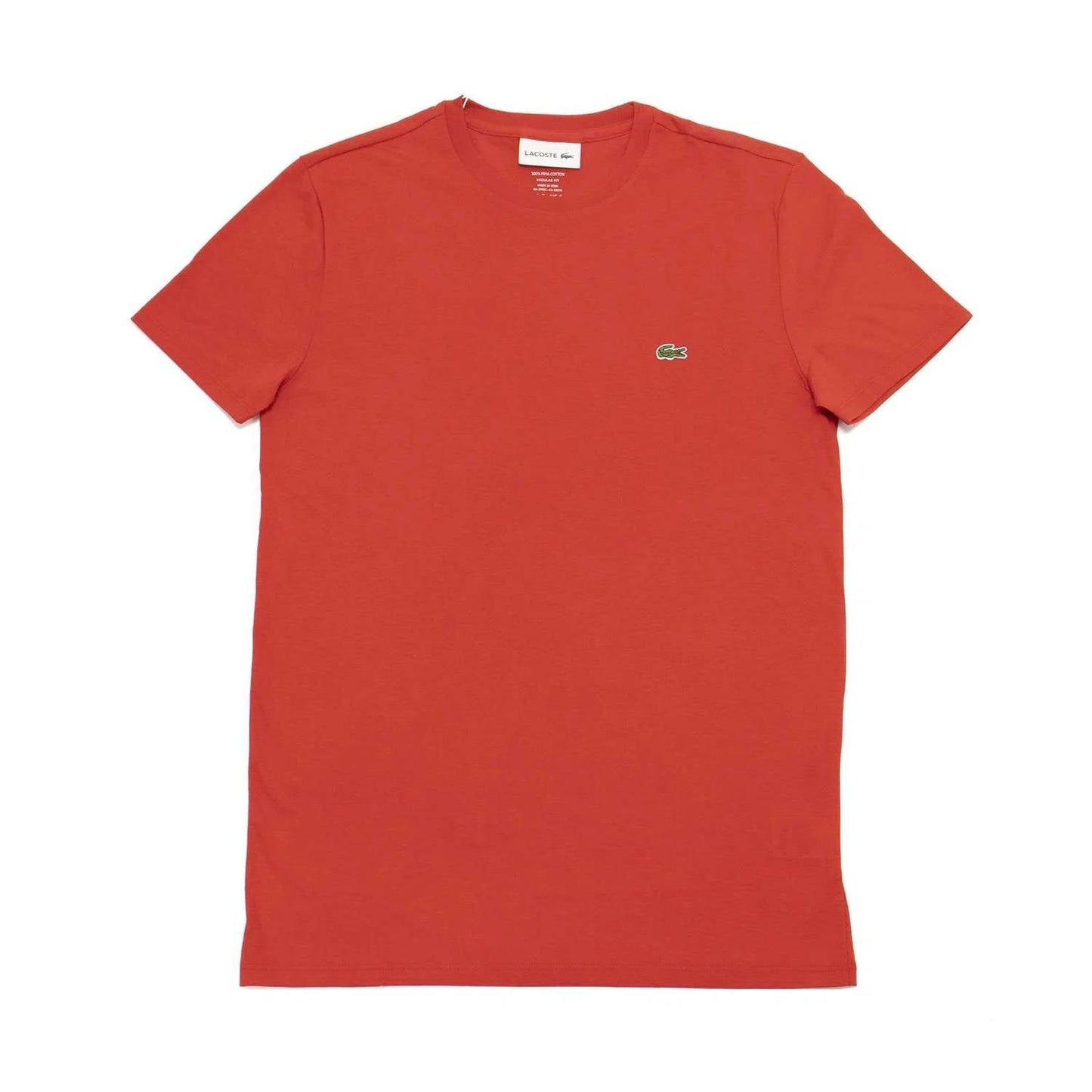Camiseta de hombre de manga corta con cuello redondo color rojo