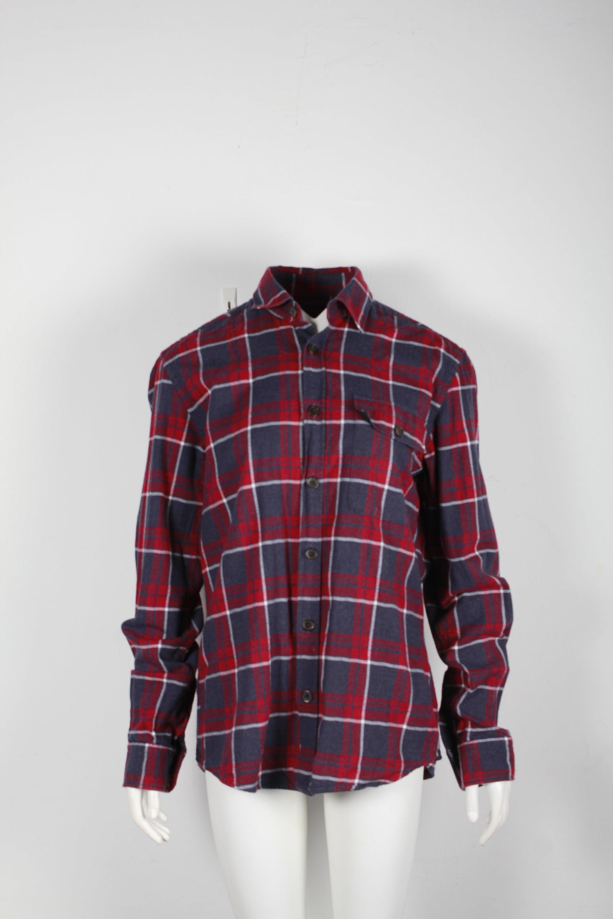 Camisa de algodón a cuadros color rojo