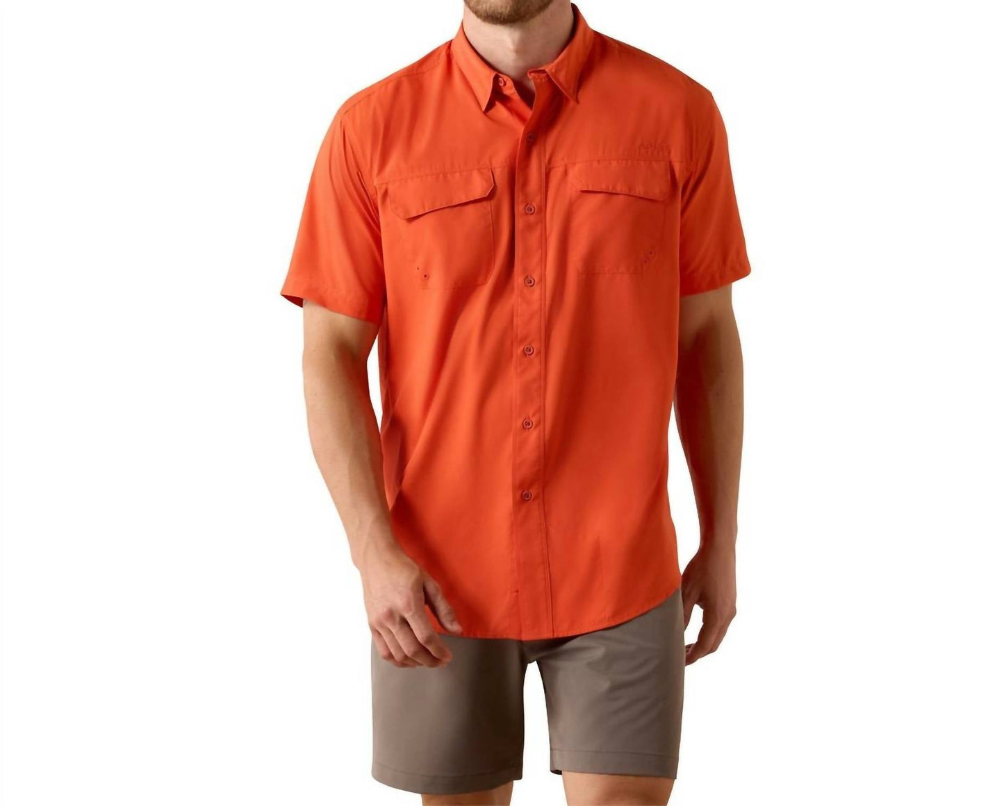 Camisa de manga corta color naranja