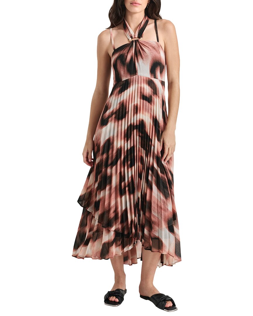 Vestido de gasa midi con pliegues