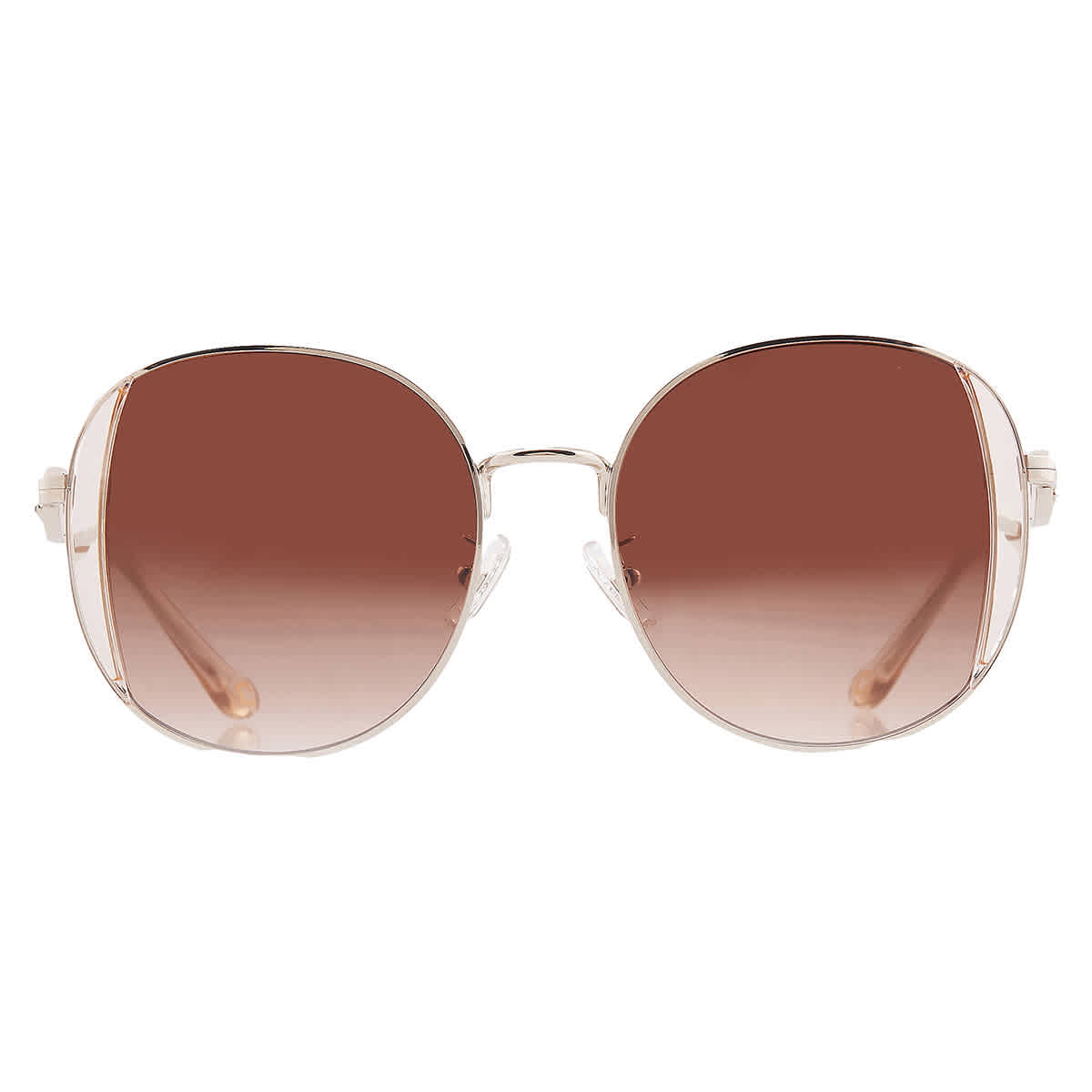 Gafas de sol de mujer de montura redonda color café