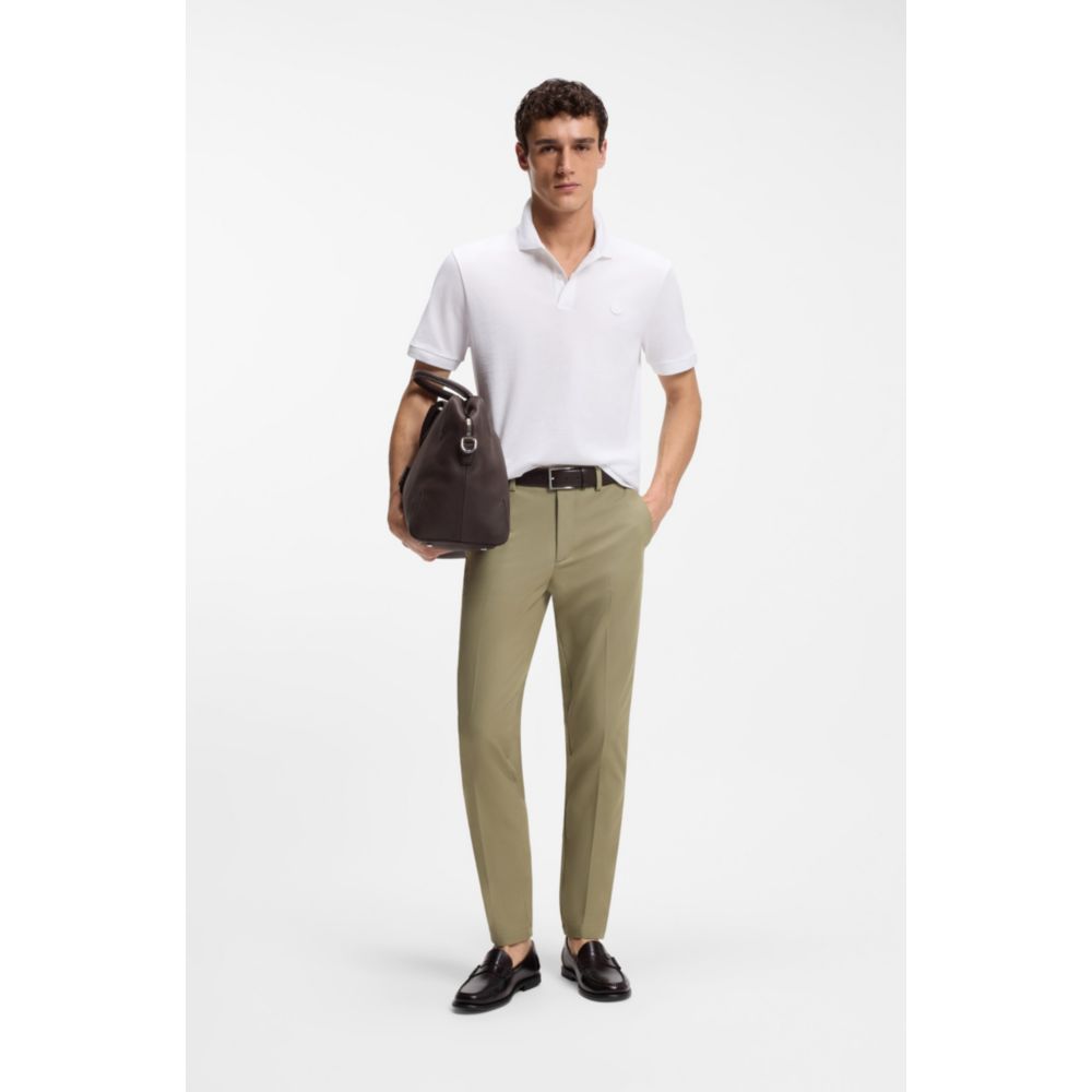 Pantalón de mezcla de algodón de corte ajustado
