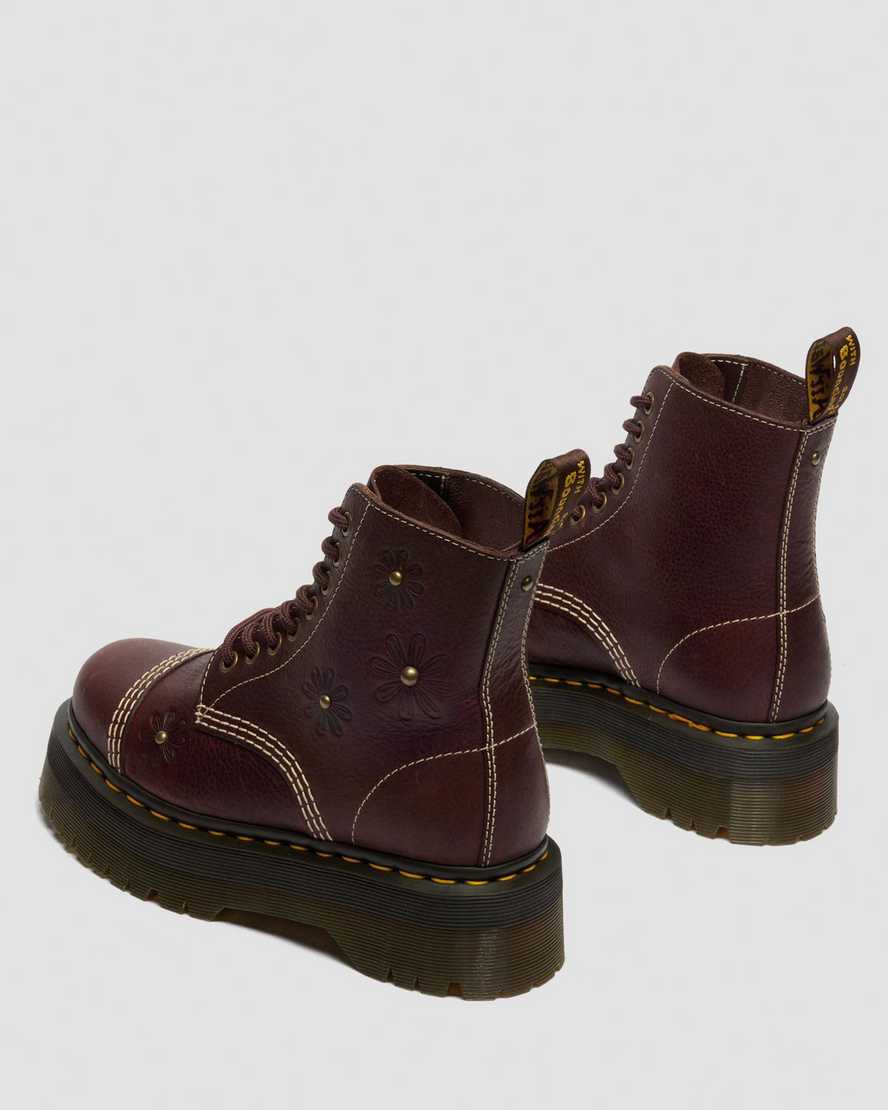 Botas de cuero con plataforma