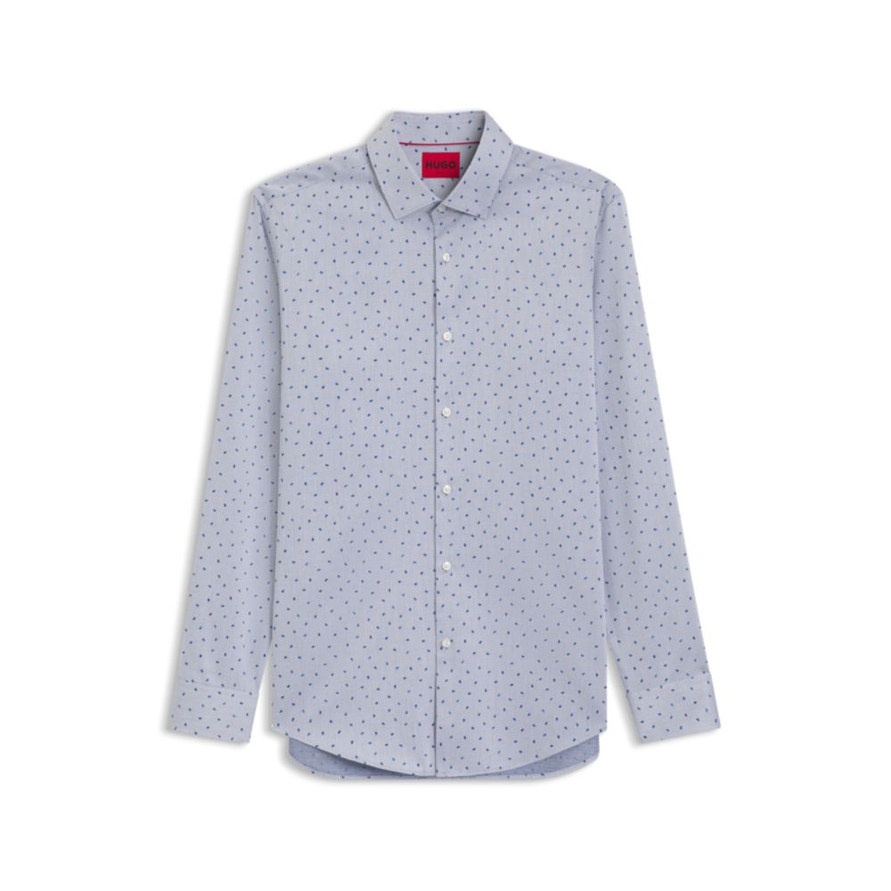 Camisa de algodón de corte ajustado con estampado