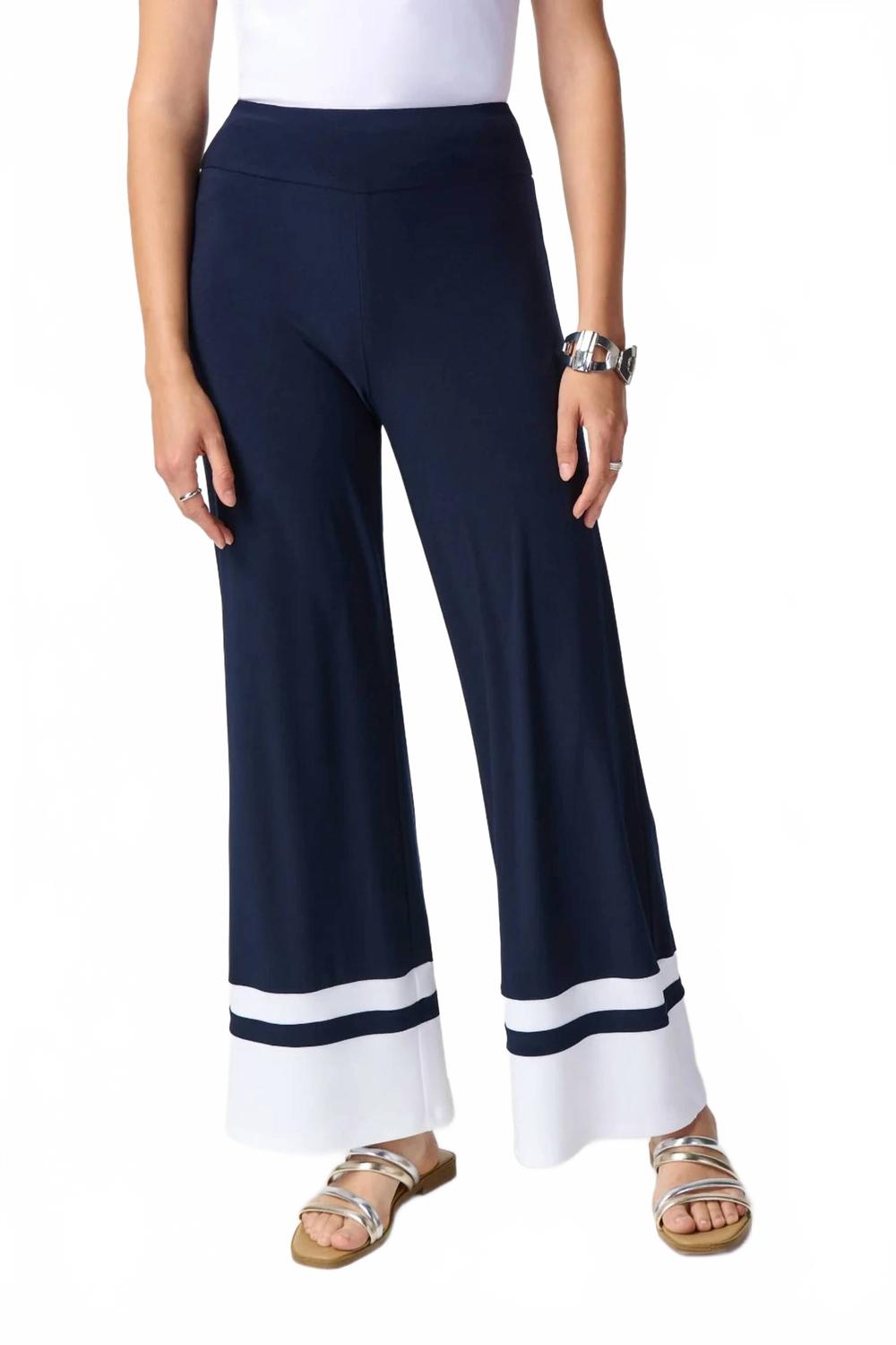 Pantalón color azul marino y blanco