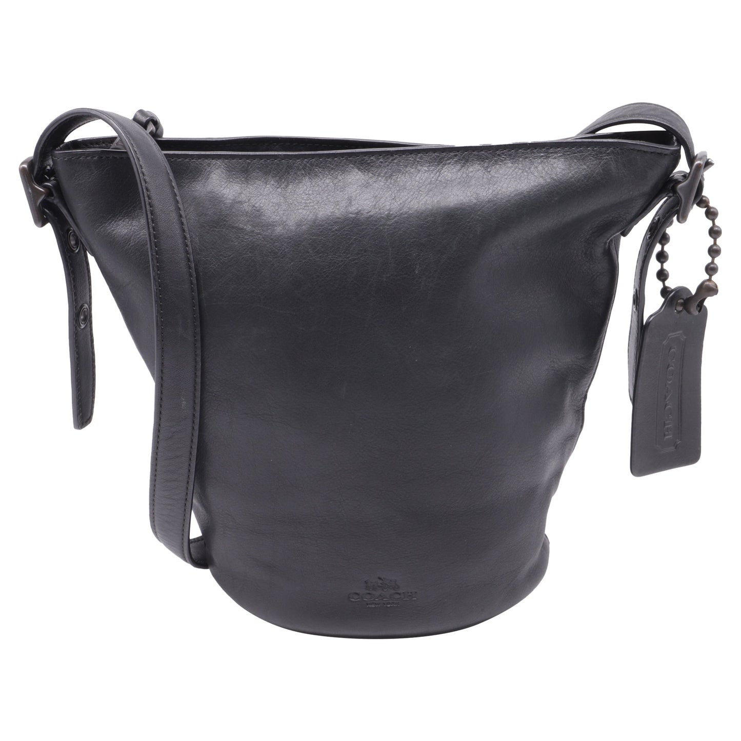 Bolso de viaje de cuero color negro