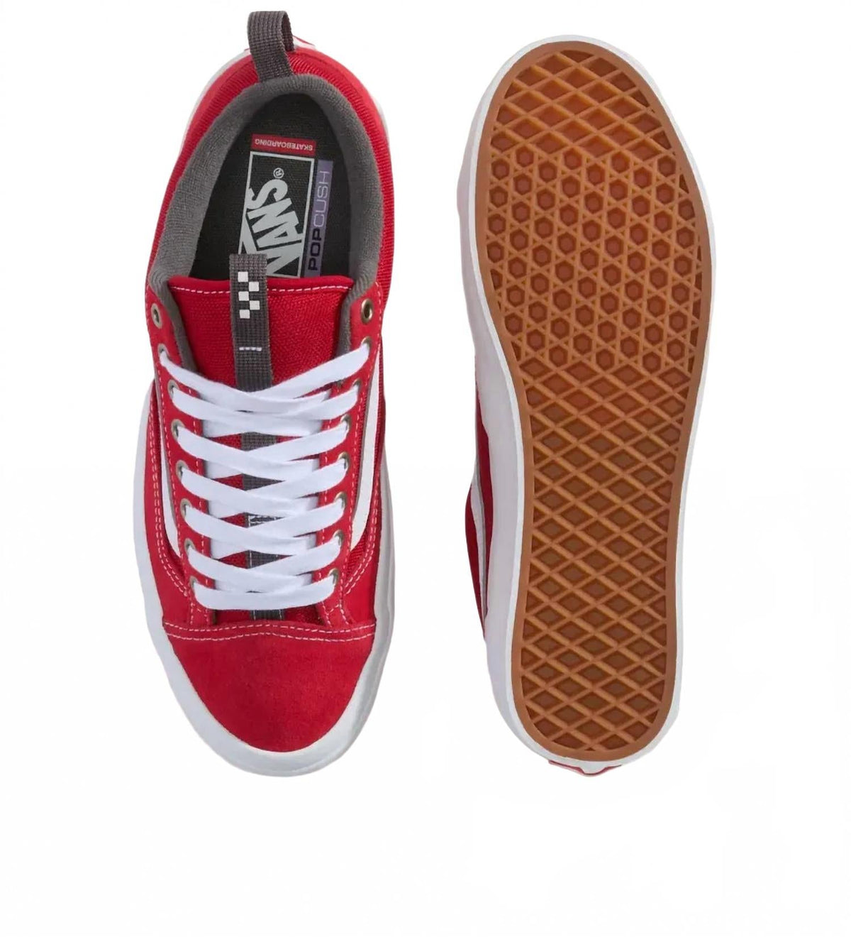 Zapatos de hombre color blanco y rojo