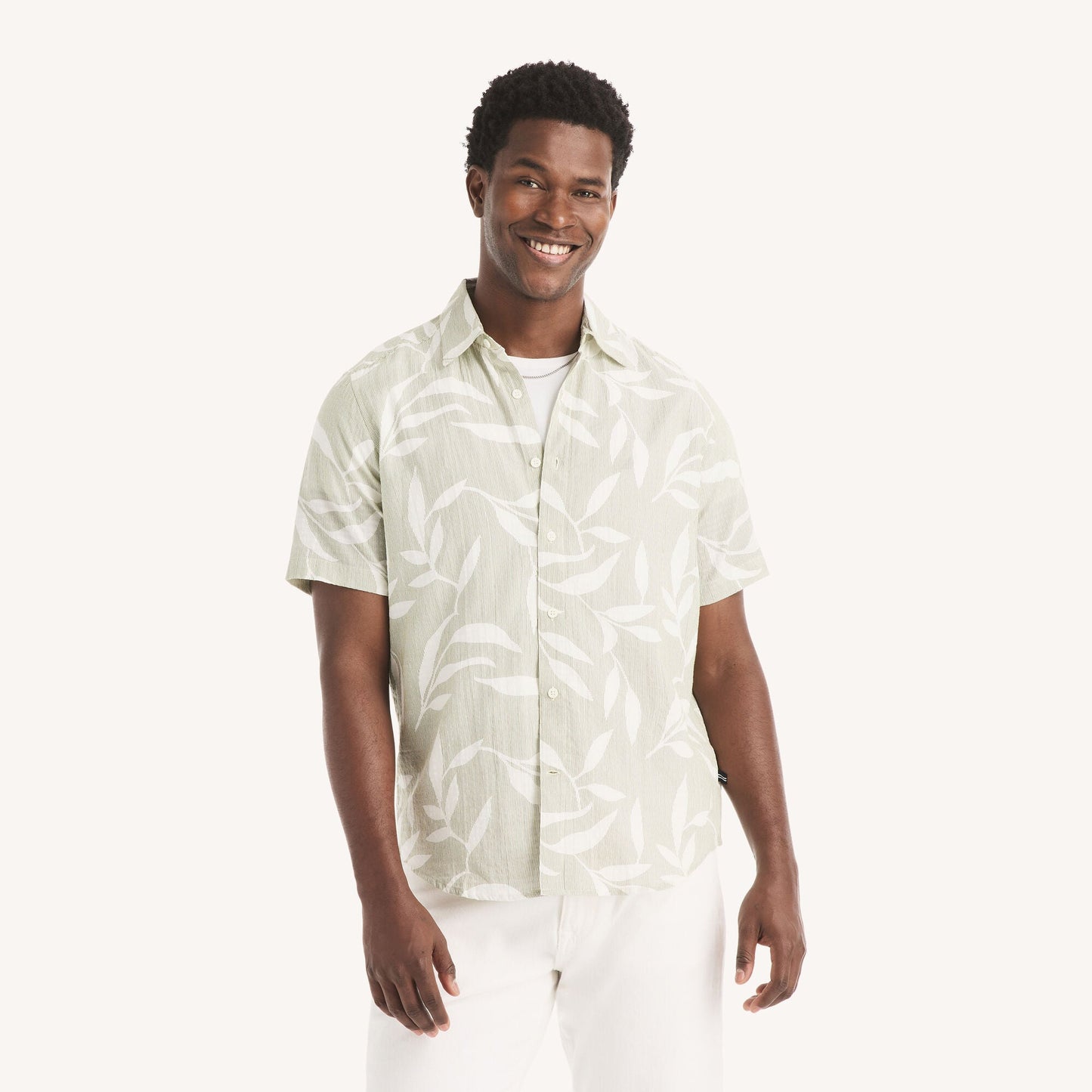 Camisa de hombre de manga corta con estampado