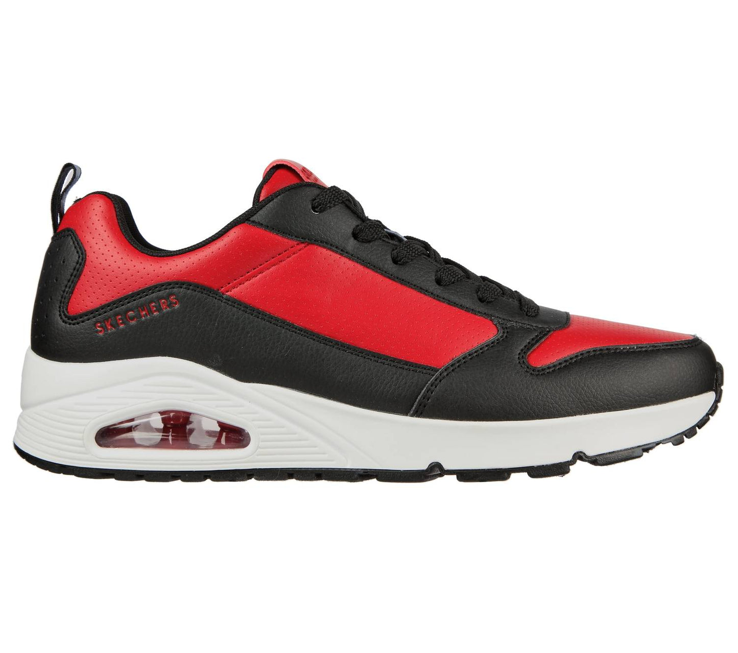 Tenis de hombre color negro y rojo