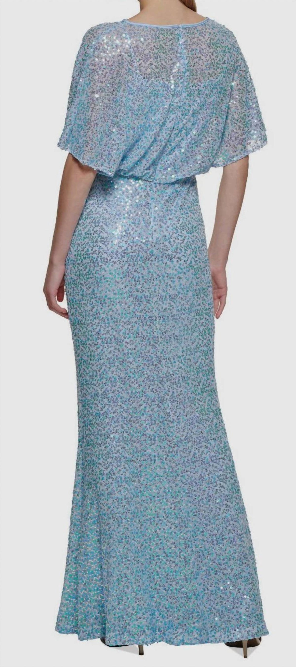 Vestido con lentejuelas color azul
