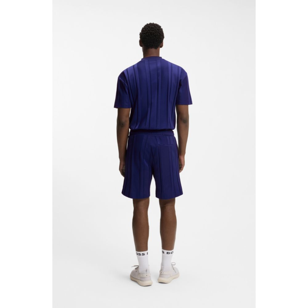 Short de algodón a rayas