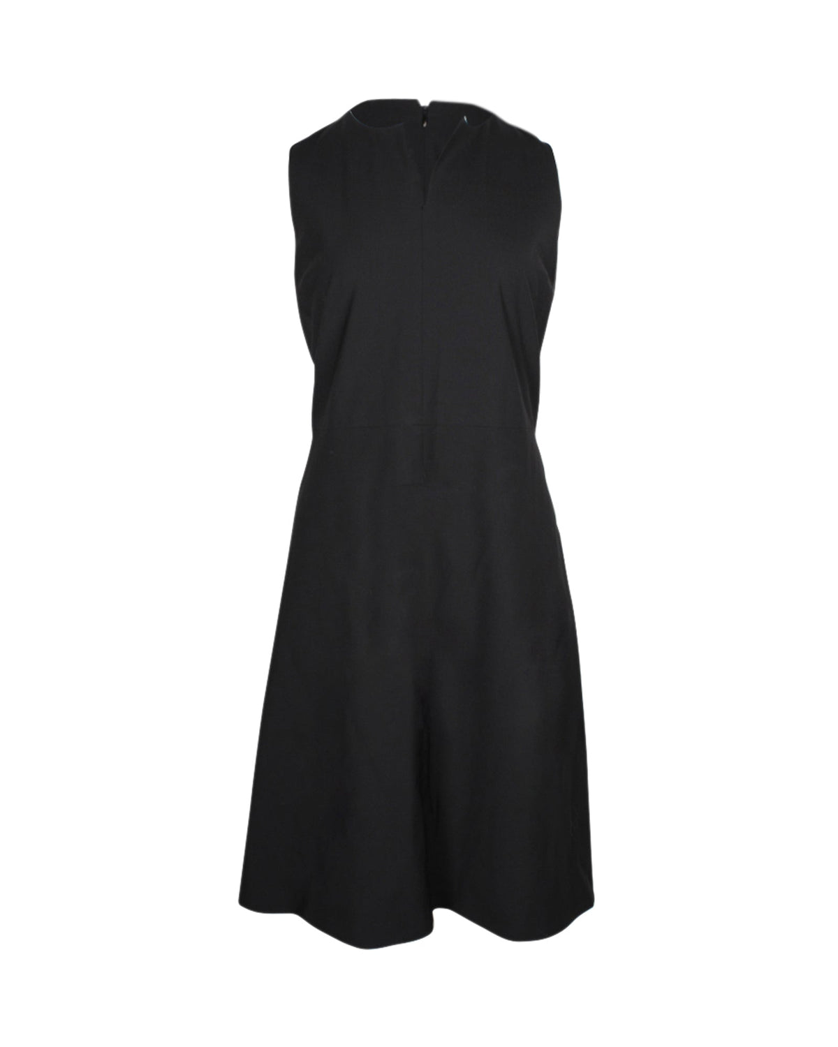 Vestido de lana sin mangas color negro