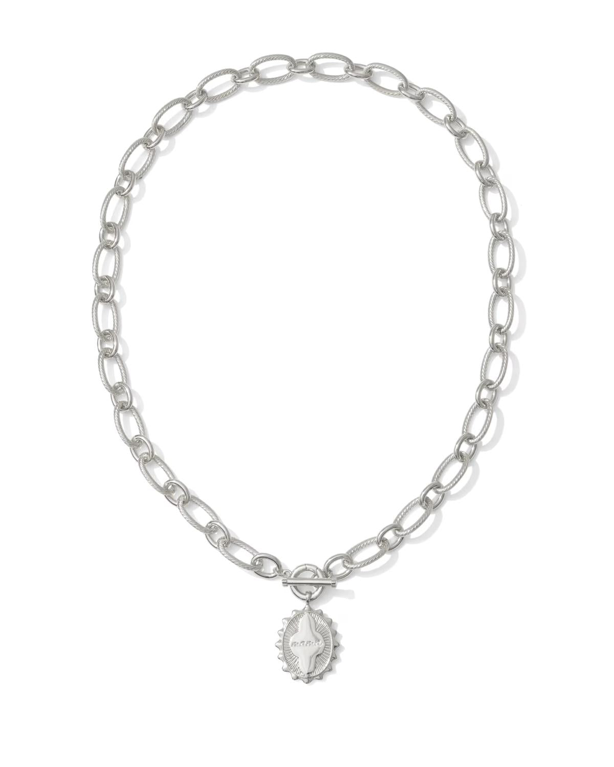 Collar de mujer color plateado