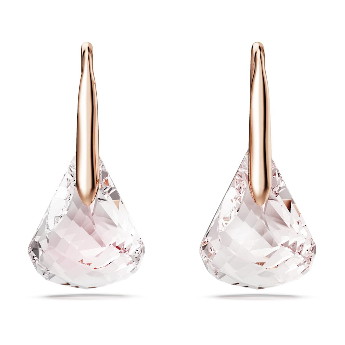Aretes color oro rosa y rosado