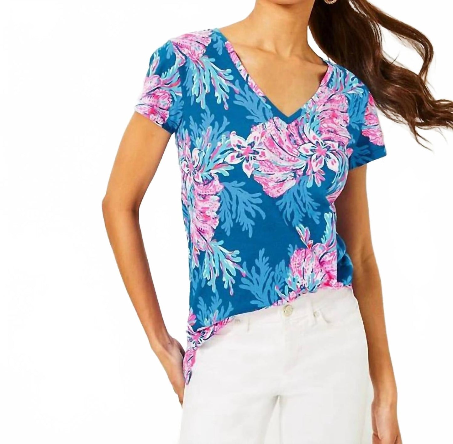 Camiseta con cuello en V