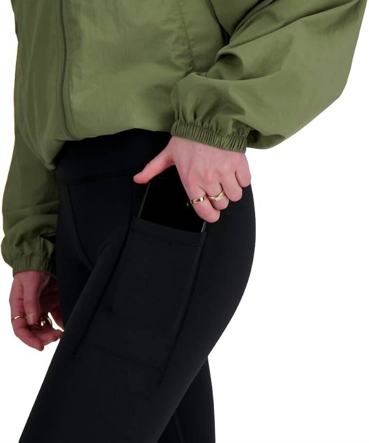 Leggings de tiro alto color negro