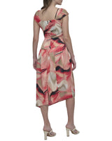 DKNY Vestido Asimétrico Estampado