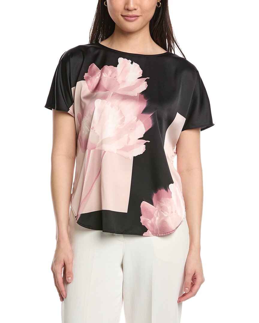 Top de satén con estampado