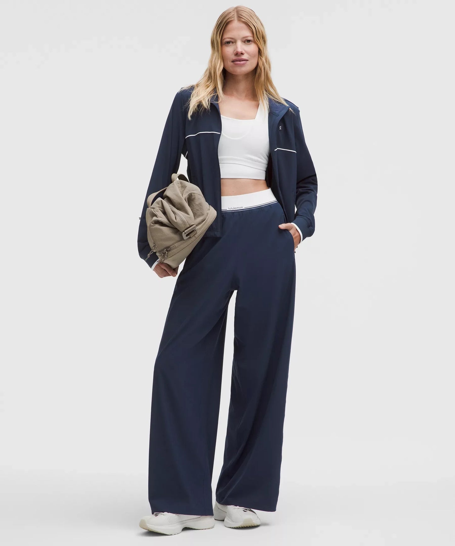 Pantalón de pierna ancha de tiro alto