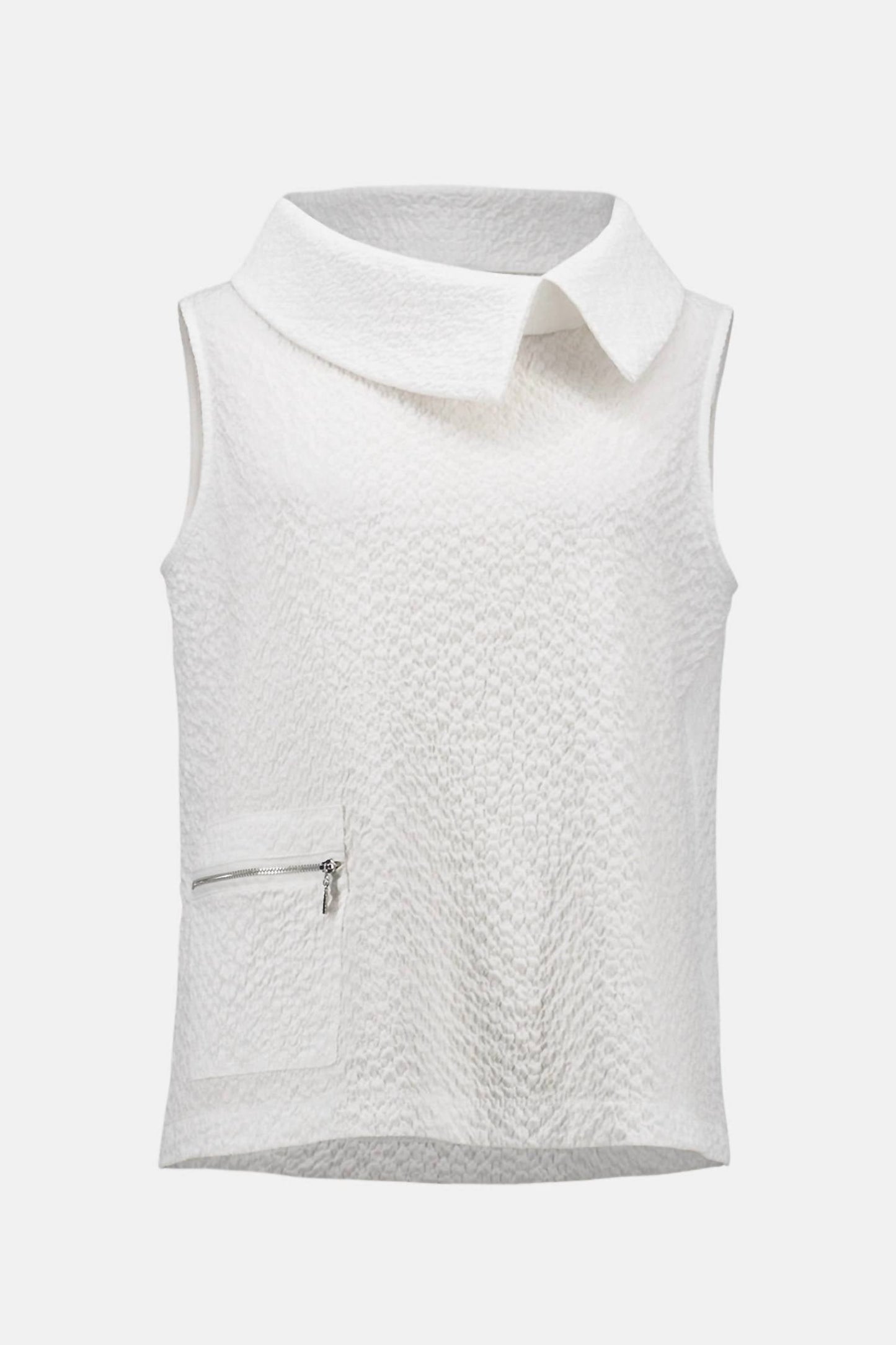 Top sin mangas color blanco