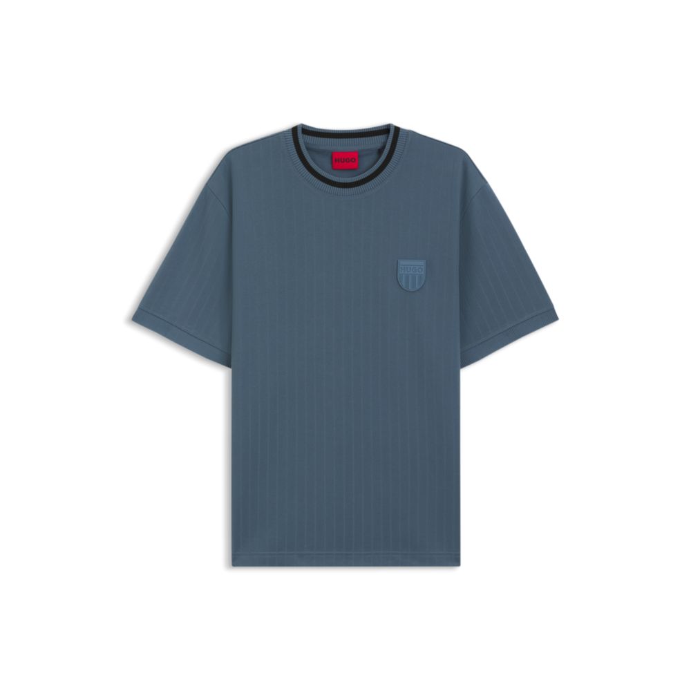 Camiseta de mezcla de algodón a rayas